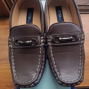 Boys Brown Leather Loafers
